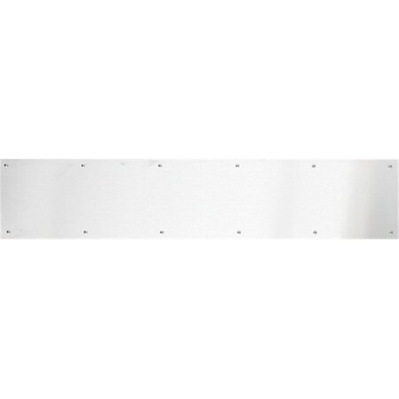 Brass Accents 6 in. x 40 in. Kick Plate Satin Stainless Steel Adhesive Mount A09-P0640-630ADH
